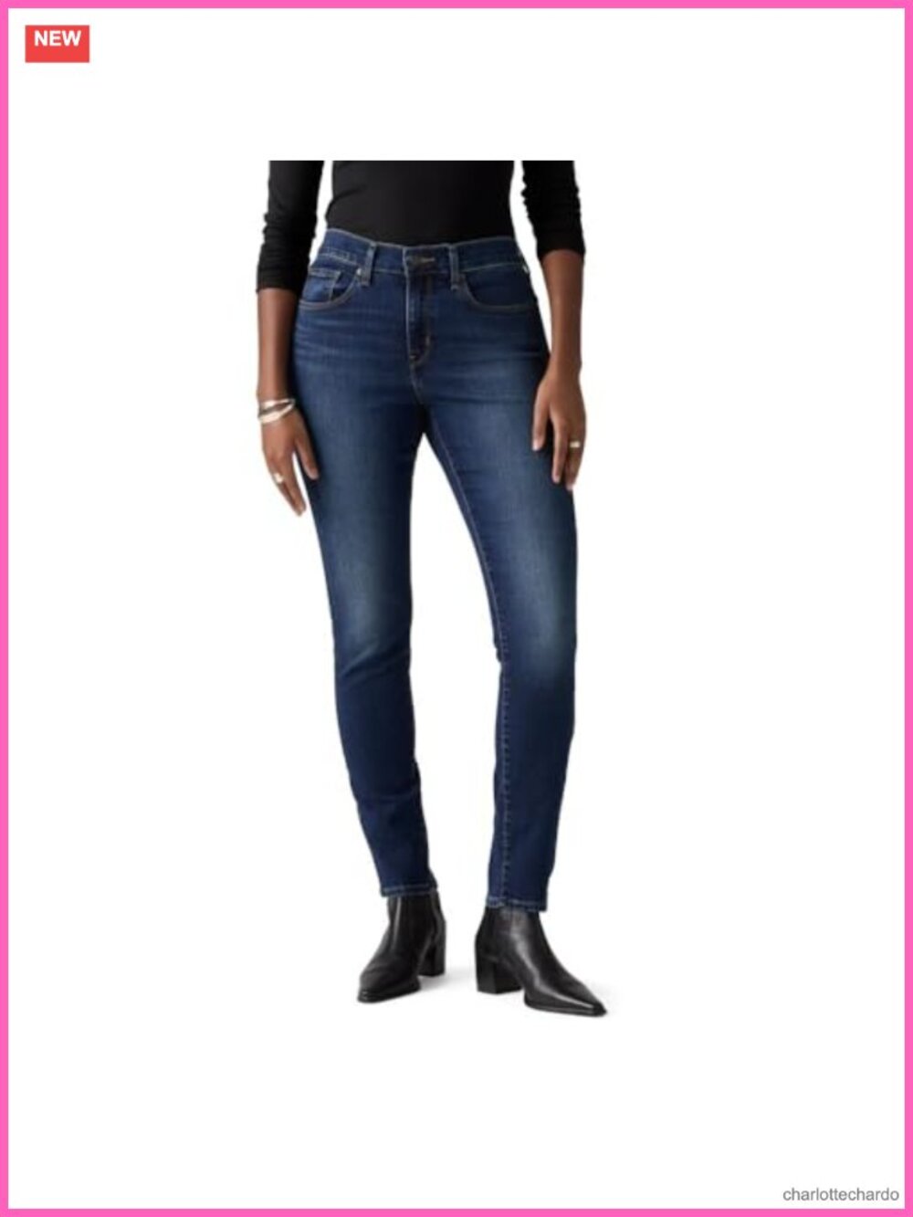 Classic Skinny Jeans Mid Rise Stretch Denim Everyday Casual Fit